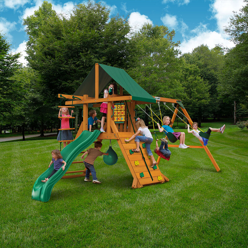 High Point II Swing Set w/ Green Slide High Point II Swing Set w/ Green Slide