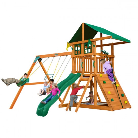 Outing w/ Deluxe Green Vinyl Canopy and Treehouse Add-On Outing w/ Deluxe Green Vinyl Canopy and Treehouse Add-On