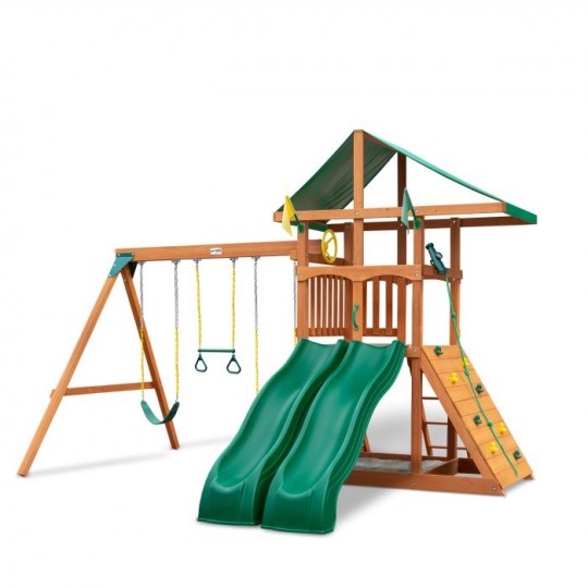 Outing w/ Double Slides w/ Deluxe Green Vinyl Canopy Outing w/ Double Slides w/ Deluxe Green Vinyl Canopy